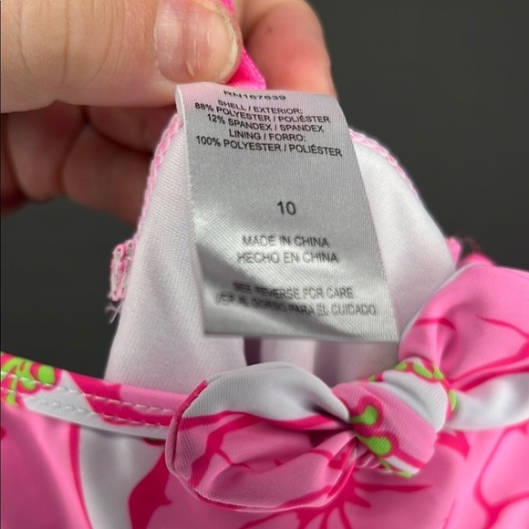 Betsy Johnson Pink Floral Kids Swimsuit New with Tags - Picture 4 of 4